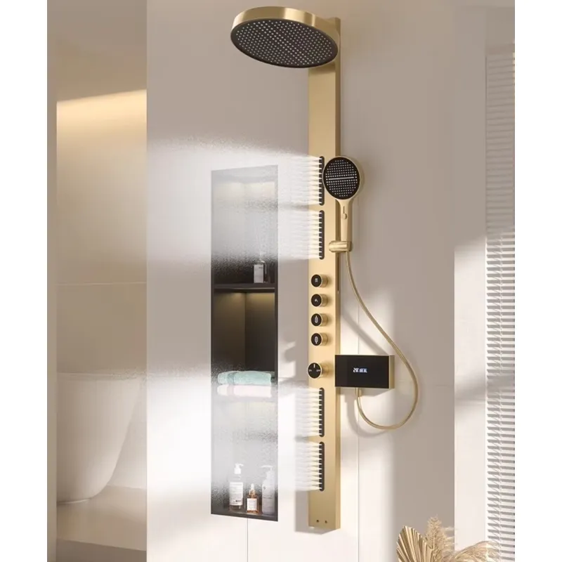 Spa & Wellness Hotel Olympia Mariánské Lázně - Brass Rainfall Shower Panel Set Digital