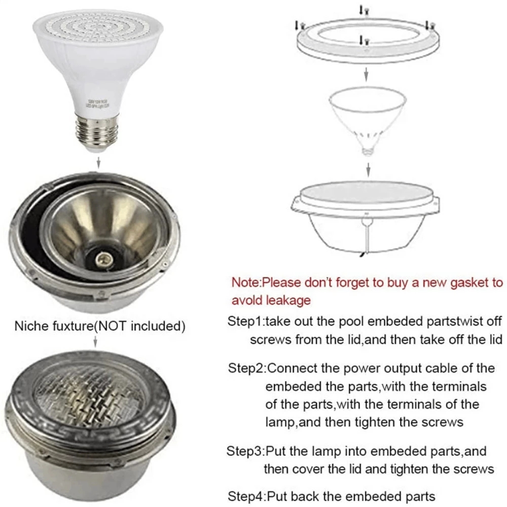 RGB LED Swimming Pool Light E2 - Xy Spa & Wellness Photos recension och pris